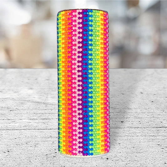 Rainbow Luxe Rhinestone Tumbler