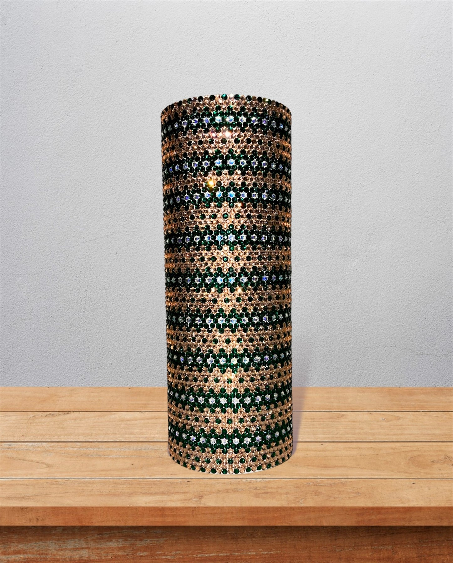 Diamond Patterned Rhinestone Tumbler